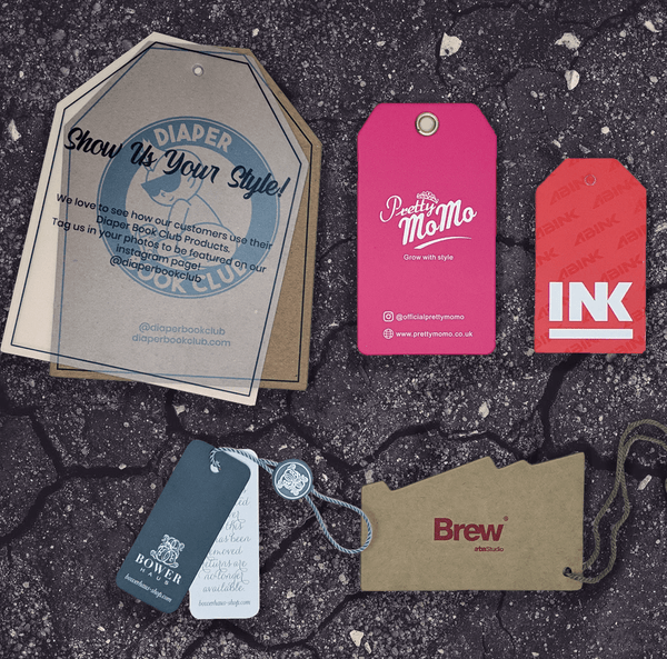 Custom hangtags for clothing brands by Labeloom