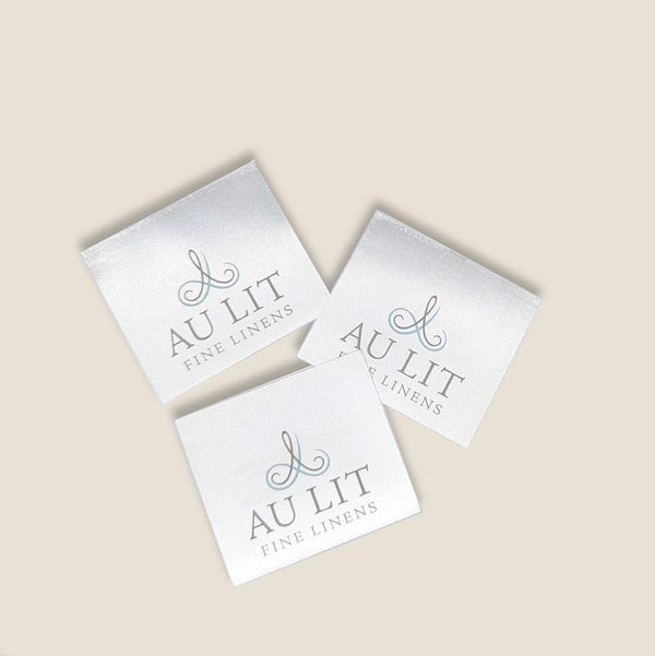Custom printed satin labels — soft, vibrant, wash-resistant