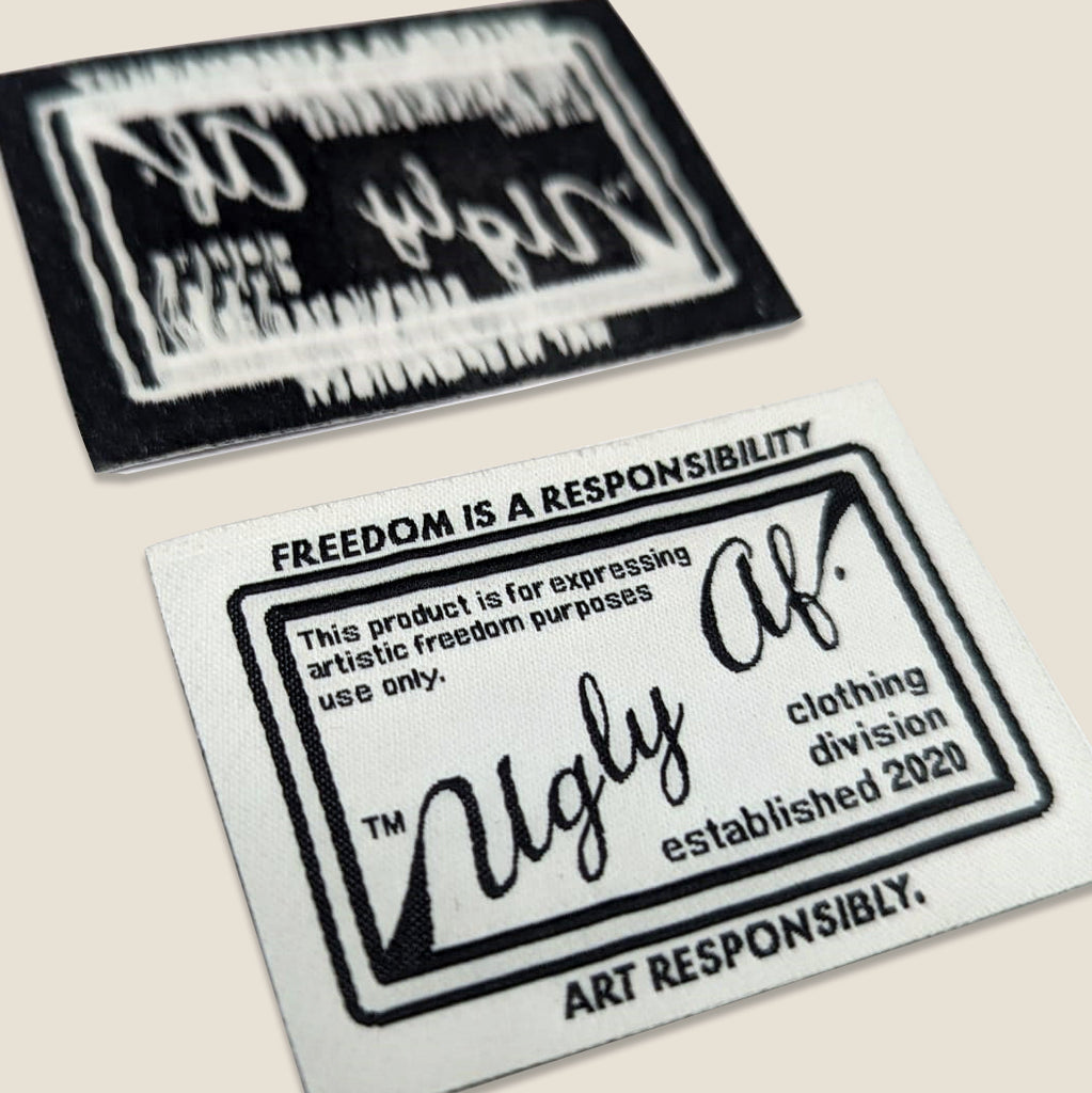 Ugly AF_Iron-on woven labels